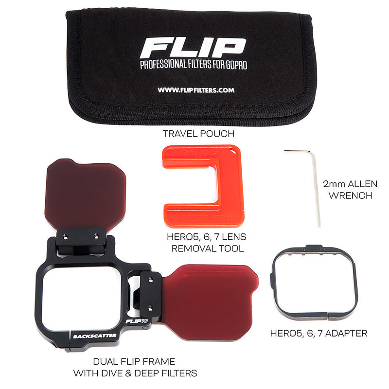 Backscatter FLIP13 Two Filter Kit for GoPro HERO 5, 6, 7, 8, 9, 10, 11, 12, 13