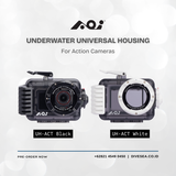 AOI UH-ACT-BLK | UH-ACT-WHT Underwater Universal Housing for Action Cameras