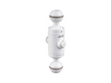 AOI QRS-11-BM-BM-WHT Base with Ball Mount & Ball Mount Male Insert - White