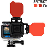 Backscatter FLIP12 Two Filter Kit with DIVE & DEEP Filters for GoPro HERO 5, 6, 7, 8, 9, 10, 11, 12