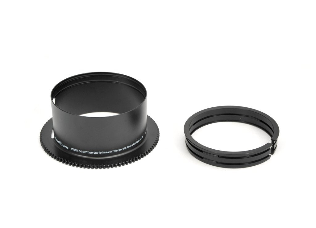 Nauticam RCT1017-Z+1.4xTC Zoom Gear for Tokina 10-17mm lens with Kenko 1.4x teleplus pro 300