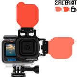 Backscatter FLIP13 Two Filter Kit for GoPro HERO 5, 6, 7, 8, 9, 10, 11, 12, 13